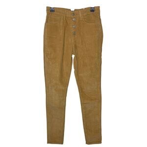 Levi's 721 High Rise Skinny Size 27 Button Fly Corduroy Jeans Tan / Brown